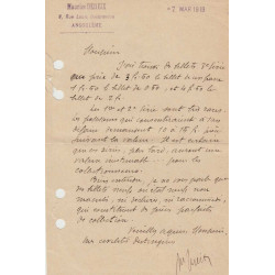 Angoulême - Pirot 9 - Lot 2 documents de 1919