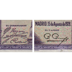 Espagne - Pick 76a - 100 pesetas - 15/08/1928 - Sans série - Etat : TTB+
