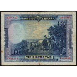 Espagne - Pick 76a - 100 pesetas - 15/08/1928 - Sans série - Etat : TTB-