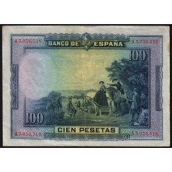 Espagne - Pick 76a - 100 pesetas - 15/08/1928 - Série A - Etat : TTB