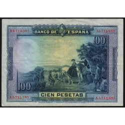 Espagne - Pick 76a - 100 pesetas - 15/08/1928 - Série A - Etat : TTB+
