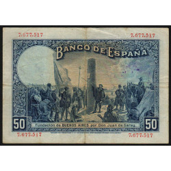 Espagne - Pick 80 - 50 pesetas - 17/05/1927 (1931) - Sans série - Etat : TTB