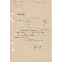 Angoulême - Pirot 9 - Lot 2 documents de 1919