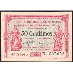 Dijon - Pirot 53-17 - 50 centimes - 4e série - 01/12/1919 - Etat : SUP