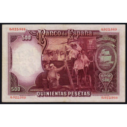 Espagne - Pick 84 - 500 pesetas - 25/04/1931 - Sans série - Etat : TTB+
