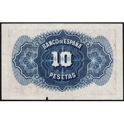 Espagne - Pick 86 - 10 pesetas - 1935 - Série A - Etat : TTB+