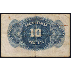 Espagne - Pick 86 - 10 pesetas - 1935 - Série B - Etat : TB