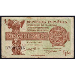 Espagne - Pick 94 - 1 peseta - 1937 - Série B - Etat : TB