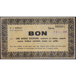 68 - Mulhouse - Ets J. Dirnay - Bon - 1939 - Etat : SUP