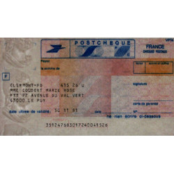 Postchèque - Le Puy-en-Velay - 1981 - Etat : SPL