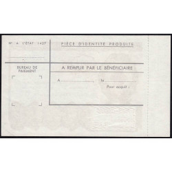 Chèque postal de voyage - 500 francs - 1963 - Spécimen - Etat : SPL