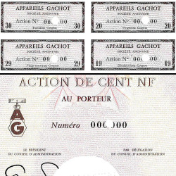 95 - Enghien - Appareils Gachot - 100 NF - 1962 - Spécimen - SUP+