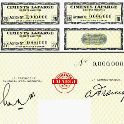 Ciments Lafarge - 50 francs - 1964 - Spécimen - SUP+