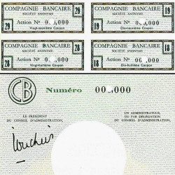 Compagnie Bancaire - 100 NF - 1962 - Spécimen - SUP+