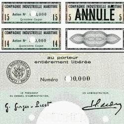 Compagnie Industrielle Maritime - 75 francs - 1964 - Spécimen - SUP+