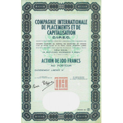 Compa. Intern. Placem. et Capitalisation - 100 francs - 1964 - Spécimen - SUP+