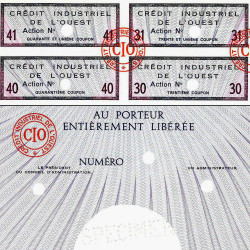 44 - Nantes - Crédit Indus. de l'Ouest - 50 francs - 1965 - Spécimen - SUP+