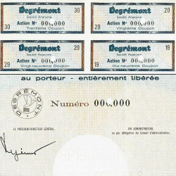 Degrémont - 100 NF - 1962 - Spécimen - SUP+