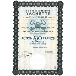 10 - Troyes - Etablissements Vachette - 50 francs - 1963 - Spécimen - SUP+