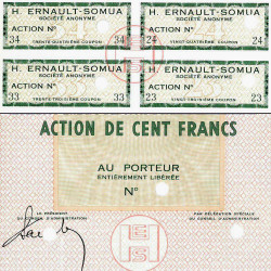 H. Ernault Somua - 100 francs - 1964 - Spécimen - SUP+