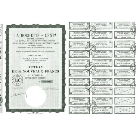 67 - Schweighouse-sur-Moder - La Rochette Cenpa - 50 NF - 1962 - Spécimen - SUP+