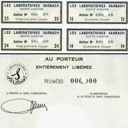 01 - Châtillon-sur-Chalar. - Les Lab. Sarbach - 100 NF - 1962 - Spécimen - SUP+