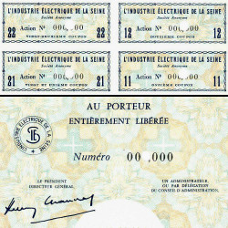 93 - Romainville - L'Indus. Elec. Seine - 50 NF - 1962 - Spécimen - SUP+