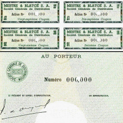 92 - Levallois-Perret - Mestre et Blatge S.A. - 100 NF - 1962 - Spécimen - SUP+