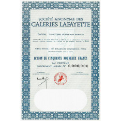 S.A. des Galeries Lafayette - 50 NF - 1960 - Spécimen - SUP+