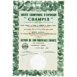 51 - Reims - Soc. Champenoise d'Expansion - 100 NF - 1962 - Spécimen - SUP+