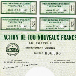 51 - Reims - Soc. Champenoise d'Expansion - 100 NF - 1962 - Spécimen - SUP+