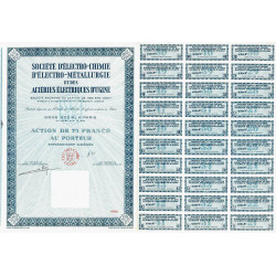 73 - Ugine - Soc. d'Electro-Chim. d'Ugine - 75 francs - 1965 - Spécimen - SUP+