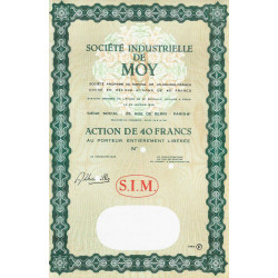02 - Moÿ-de-l'Aisne - Soc. Industr. de Moy - 40 francs - 1964 - Spécimen - SUP+
