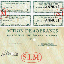 02 - Moÿ-de-l'Aisne - Soc. Industr. de Moy - 40 francs - 1964 - Spécimen - SUP+