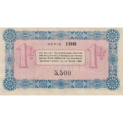 Annecy - Pirot 10-5 - 1 franc - Série 198 - 14/03/1916 - Etat : SPL