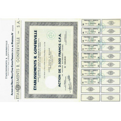 Côte d'Ivoire - Etabl. R. Gonfreville - 2500 francs CFA - 1962 - Spécimen - SUP+