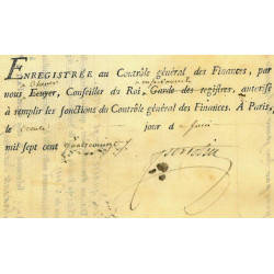 Paris - Louis XVI - Emprunt royal de 1779 - 9% sur 2 têtes - Etat : TTB