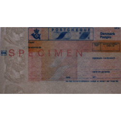 Danemark - Postchèque spécimen - 1980 - Etat : SPL