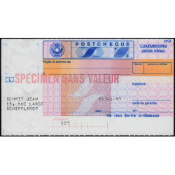 Luxembourg - Postchèque spécimen - 1980 - Etat : SPL