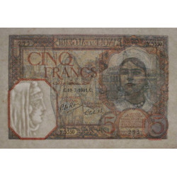 Algérie - Pick 77b - 5 francs - Série Y.5330 - 19/07/1941 - Etat : SUP