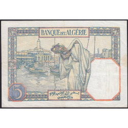 Algérie - Pick 77b - 5 francs - Série A.5345 - 25/07/1941 - Etat : TTB+