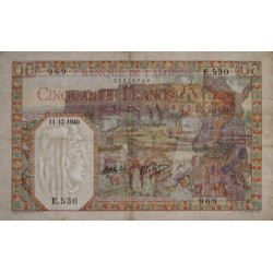 Algérie - Pick 84_2 - 50 francs - Série E.530 - 11/12/1940 - Etat : TTB