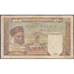 Algérie - Pick 85_2 - 100 francs - Série G.2396 - 20/06/1945 - Etat : TB