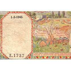 Algérie - Pick 87 - 50 francs - 01/03/1945 - Etat : TB