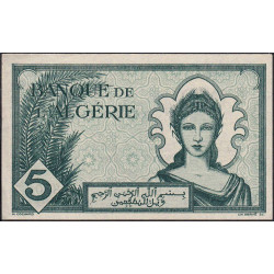 Algérie - Pick 91 - 5 francs - Série H.870 - 16/11/1942 - Etat : SPL