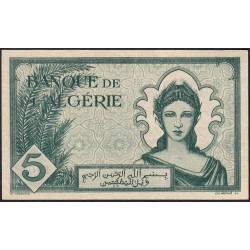 Algérie - Pick 91 - 5 francs - Série V.1120 - 16/11/1942 - Etat : SUP