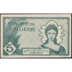 Algérie - Pick 91 - 5 francs - Série B.1168 - 16/11/1942 - Etat : SUP