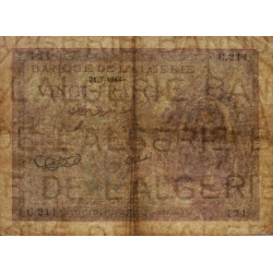 Algérie - Pick 92a_1 - 20 francs - Série C.211 - 21/07/1943 - Etat : TB