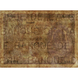 Algérie - Pick 92b - 20 francs - Série M.1778 - 03/04/1945 - Etat : TB-