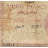 Algérie - Pick 92b - 20 francs - Série B.2211 - 07/051945 - Etat : B+